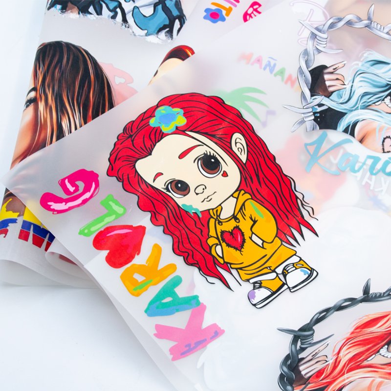 High Quality Ready To Press Manana Singer Pattern Reflective Heat Transfer Vinyl Iron On Transfers For Clothes Tshirts
