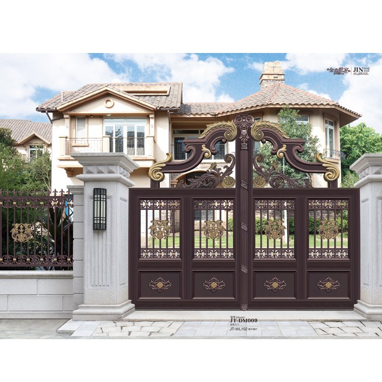 House Main Metal Square Tube Gate Designs Automatic Gates System Main Decorative Gate Wrought Iron or Aluminum Driveway Gates
