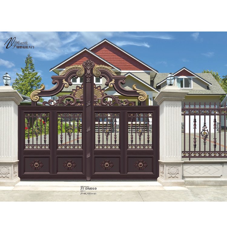 House Main Metal Square Tube Gate Designs Automatic Gates System Main Decorative Gate Wrought Iron or Aluminum Driveway Gates