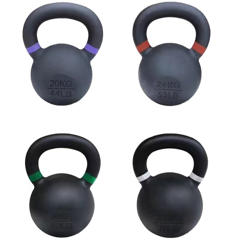 Home Gym Weight Lifting Custom Cast Iron Powder Coating Grip Kettlebell