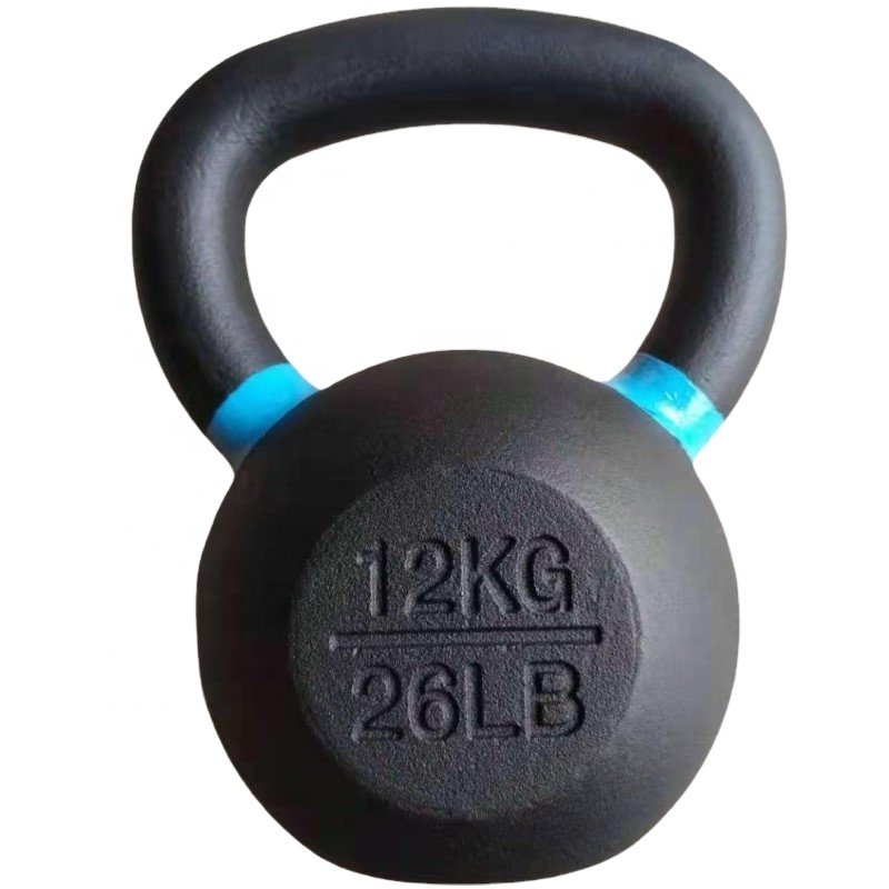 Home Gym Weight Lifting Custom Cast Iron Powder Coating Grip Kettlebell