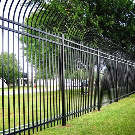 Popular Decorative Wrought Iron Privacy Fence Low Maintenance PVC-Coated Steel Metal Fence Protection Elegant Design Privacy