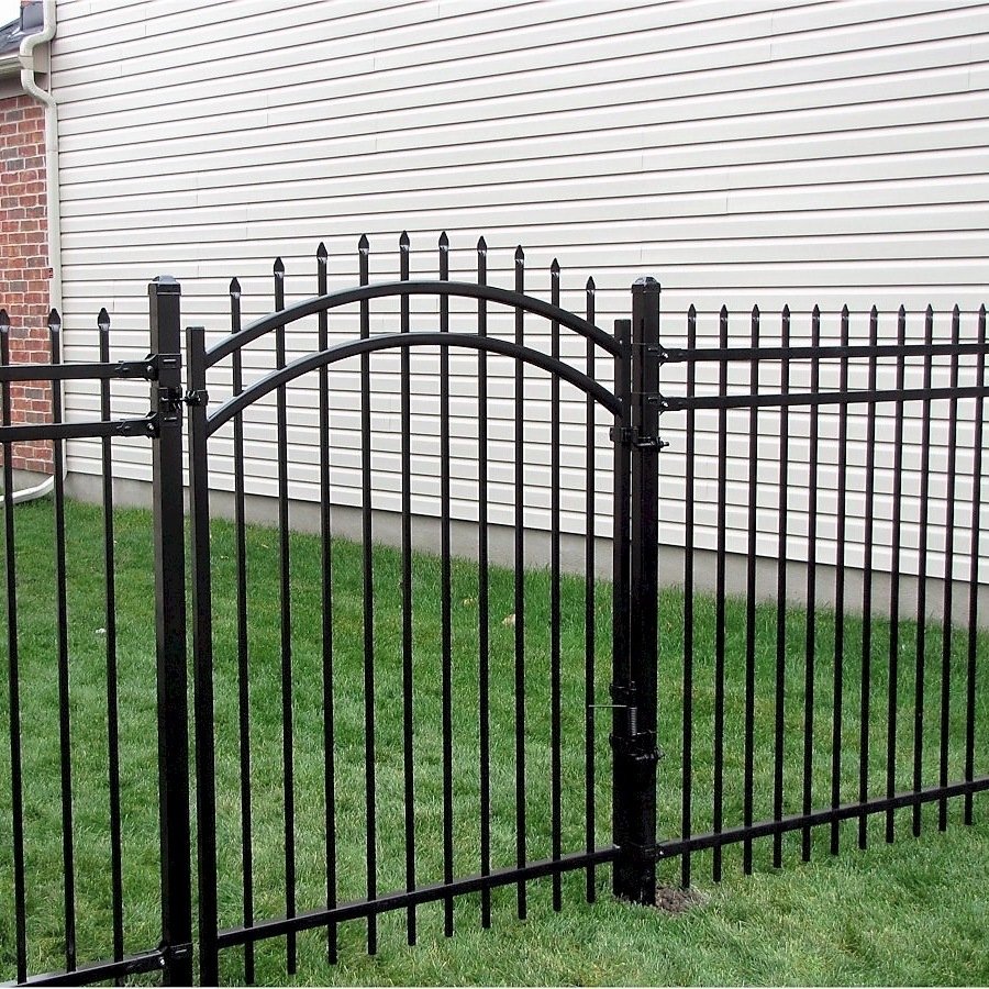 Popular Decorative Wrought Iron Privacy Fence Low Maintenance PVC-Coated Steel Metal Fence Protection Elegant Design Privacy