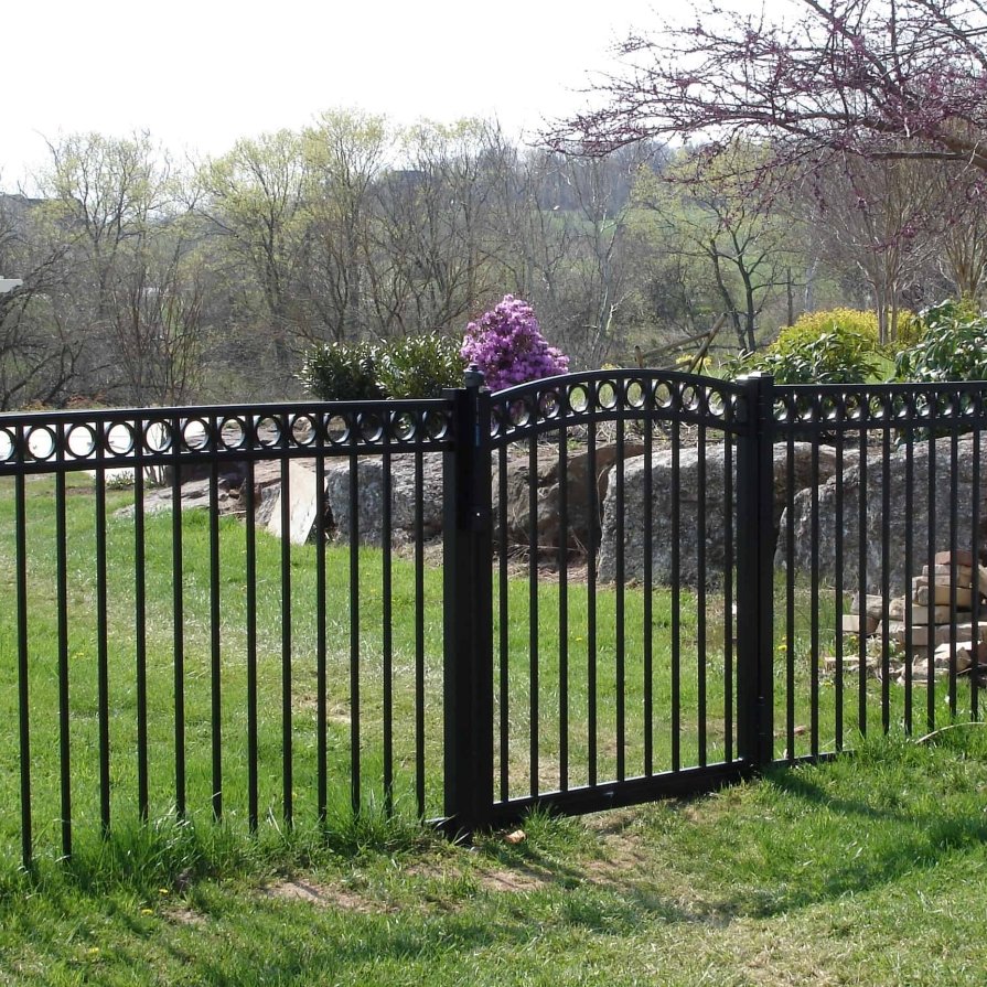 Popular Decorative Wrought Iron Privacy Fence Low Maintenance PVC-Coated Steel Metal Fence Protection Elegant Design Privacy