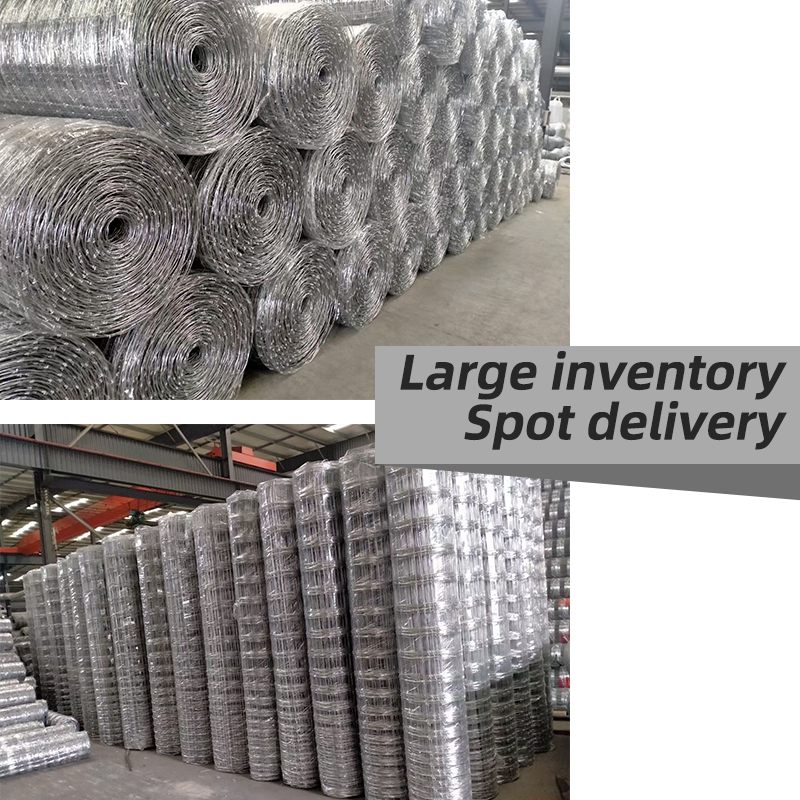 High Tensile Hot-Dipped Galvanized Steel Wire Mesh 1.0/1.2/2m Height & 50m Length for Livestock Farm Cattle Fence for Security