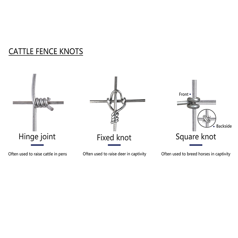 High Tensile Hot-Dipped Galvanized Steel Wire Mesh 1.0/1.2/2m Height & 50m Length for Livestock Farm Cattle Fence for Security
