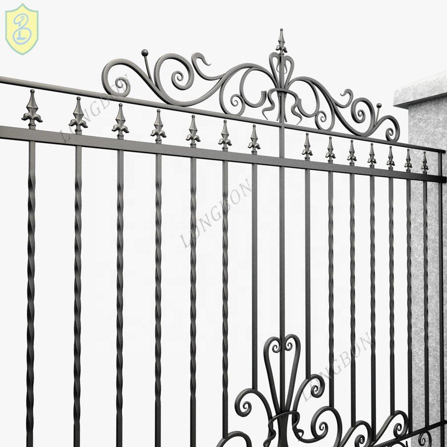 made in china house iron privacy fence designs outdoor garden wall decor black rod wrought iron fences steel fencing