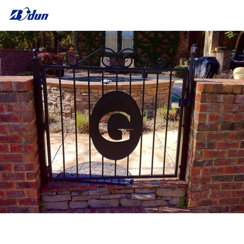 aluminum iron steel entrance gate modern swing sliding folding automatic opening fancy entry driveway outdoor gate