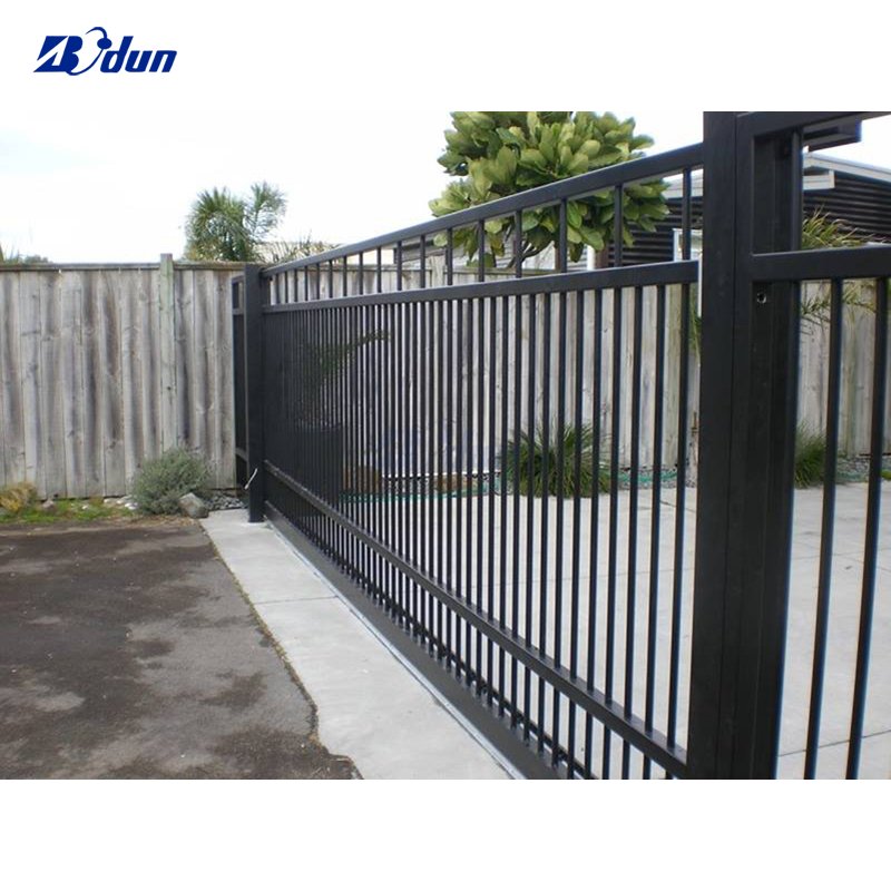 aluminum iron steel entrance gate modern swing sliding folding automatic opening fancy entry driveway outdoor gate