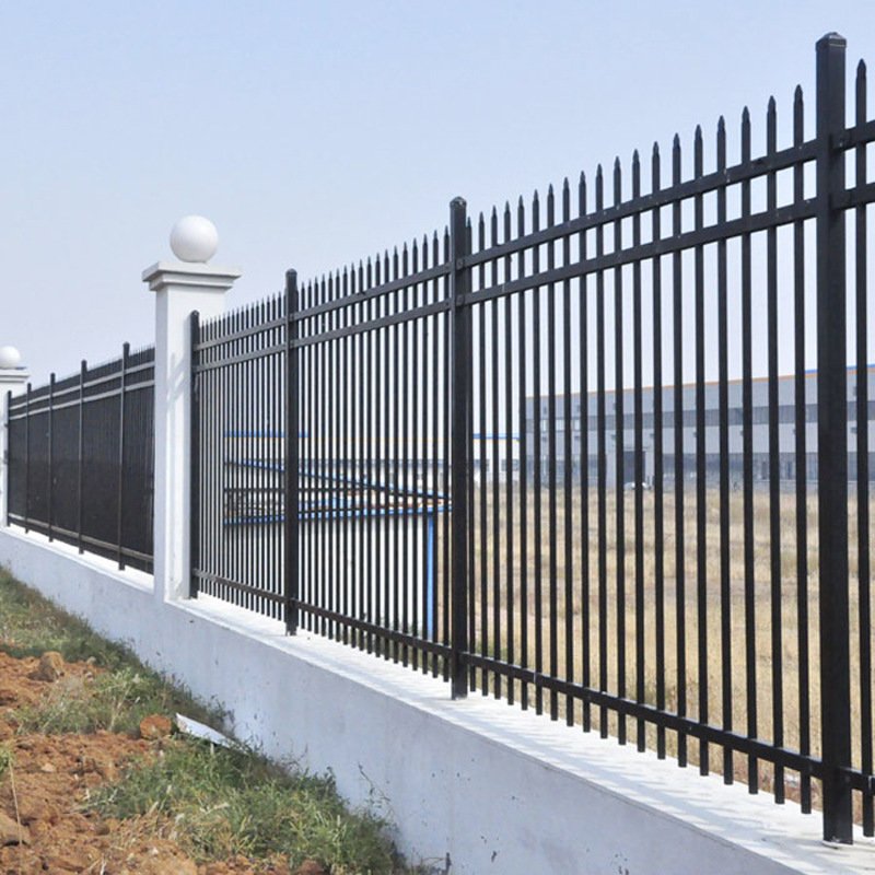 Factory Direct Black Galvanized Steel Metal Iron Powder Coating Garden Fence driveway gate villa swing gates special design