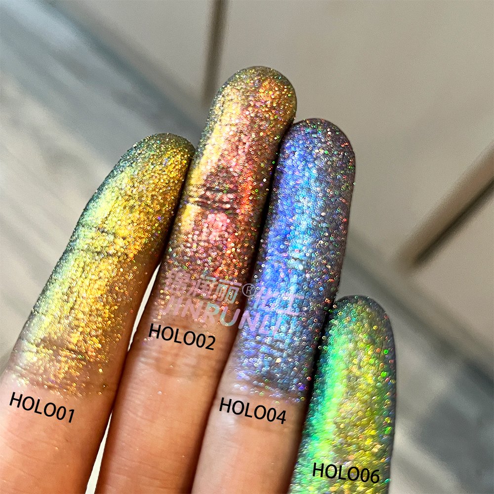 winter super ultra fine white transparent unicorn rainbow strong iridescent effect laser holographic pigment