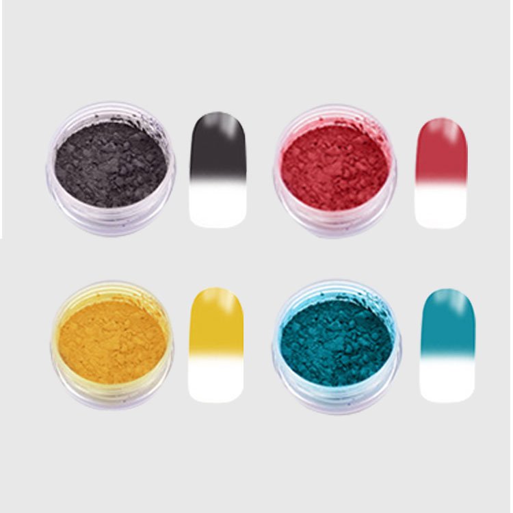 Brand Mcess FREE SAMPLES triple colors thermochromic temperature activated pigment powder for nail polish