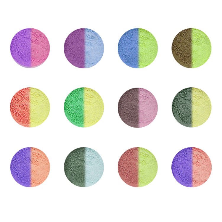Brand Mcess FREE SAMPLES triple colors thermochromic temperature activated pigment powder for nail polish