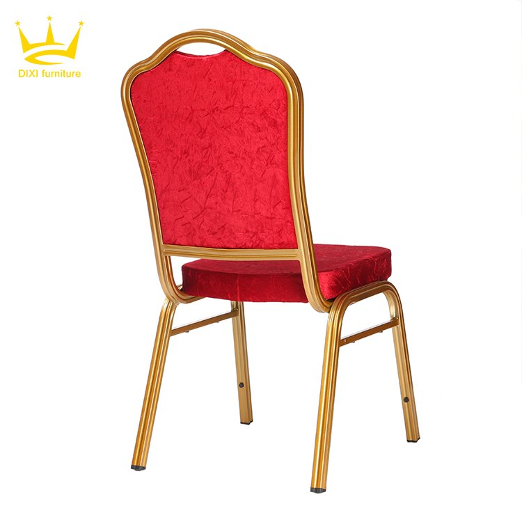 Best Selling Red Rose Design Metal Chair Modern Hotel Furniture Iron Aluminium Frame Banquet Chair