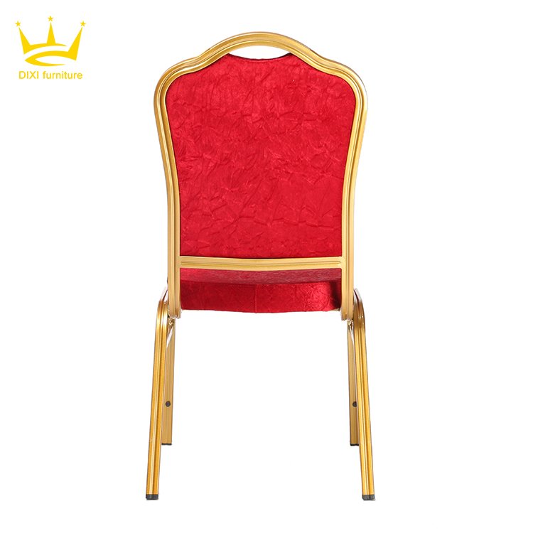 Best Selling Red Rose Design Metal Chair Modern Hotel Furniture Iron Aluminium Frame Banquet Chair