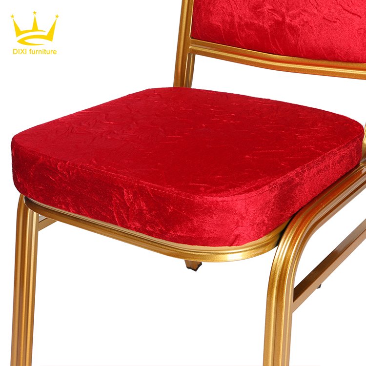 Best Selling Red Rose Design Metal Chair Modern Hotel Furniture Iron Aluminium Frame Banquet Chair