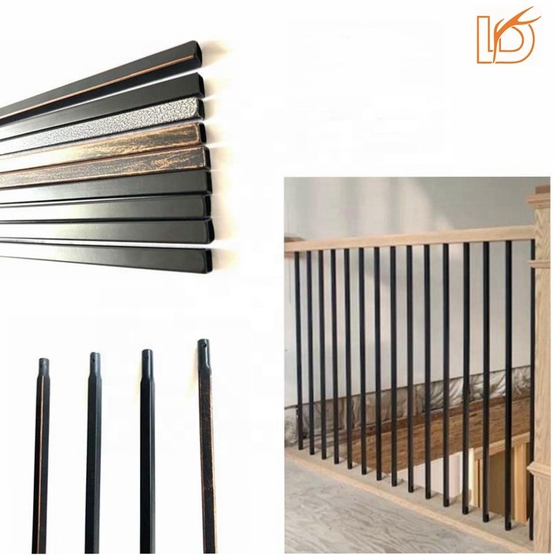 LD Metal Plain Square Staircase Baluster with Round Pin for Indoor Decoration -- Hollow (Q-101)