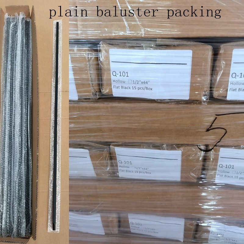 LD Metal Plain Square Staircase Baluster with Round Pin for Indoor Decoration -- Hollow (Q-101)