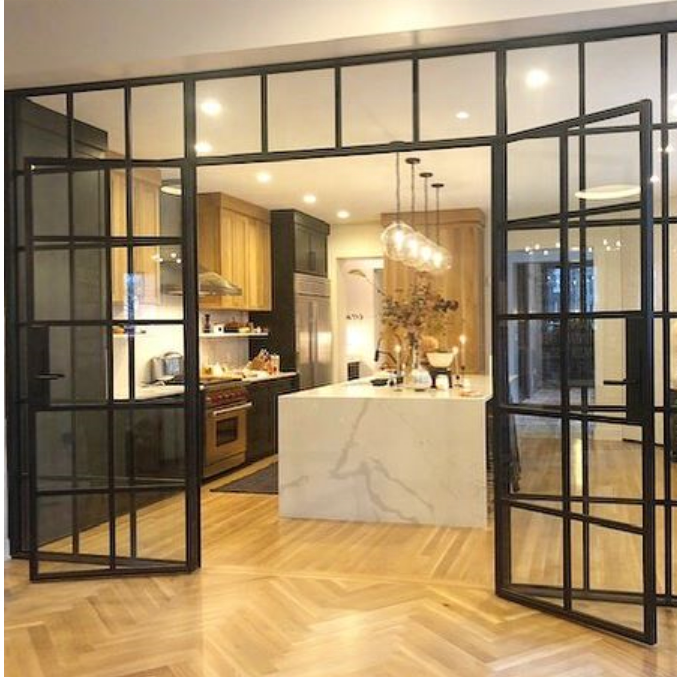 Window Grills Other Doors Grill Design Thermally Broken Steel Glass Graphic Design Stainless Steel Modern Windproof Finished