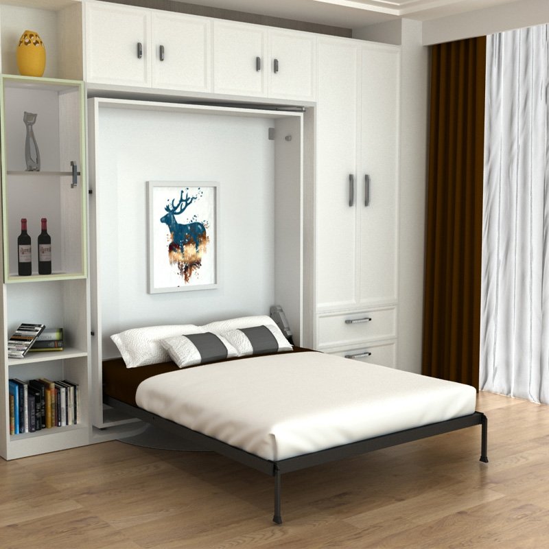 Multipurpose Space-Saving Revolving Silence Vertical Murphy Bed Folding Swivel Rotate Hidden Wall bed mechanism with desk table