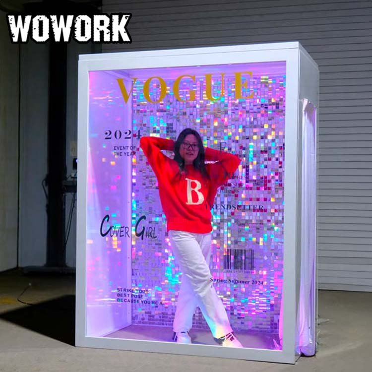 2024 WOWORK 3D ins style wedding decoration letter neon collapsible neon frame birthday number for party decoration