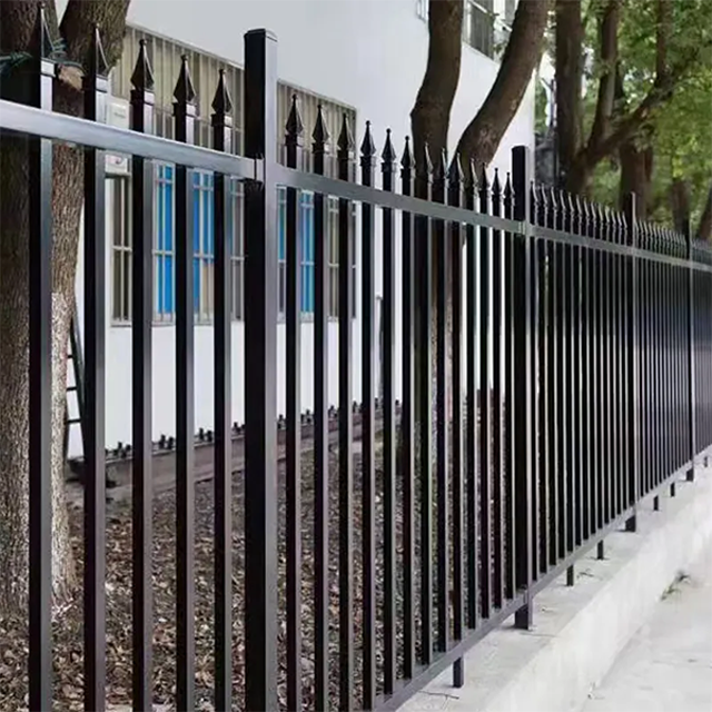 Wholesale Iron Fence Panels Factory direct hot sale OEM ODM Decorative Metal Black Wrought Iron Fence Galvanized Steel Fence
