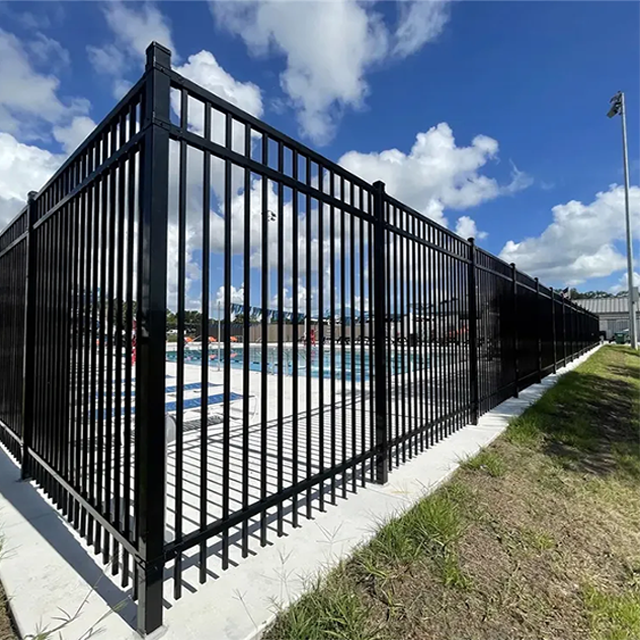 Wholesale Iron Fence Panels Factory direct hot sale OEM ODM Decorative Metal Black Wrought Iron Fence Galvanized Steel Fence