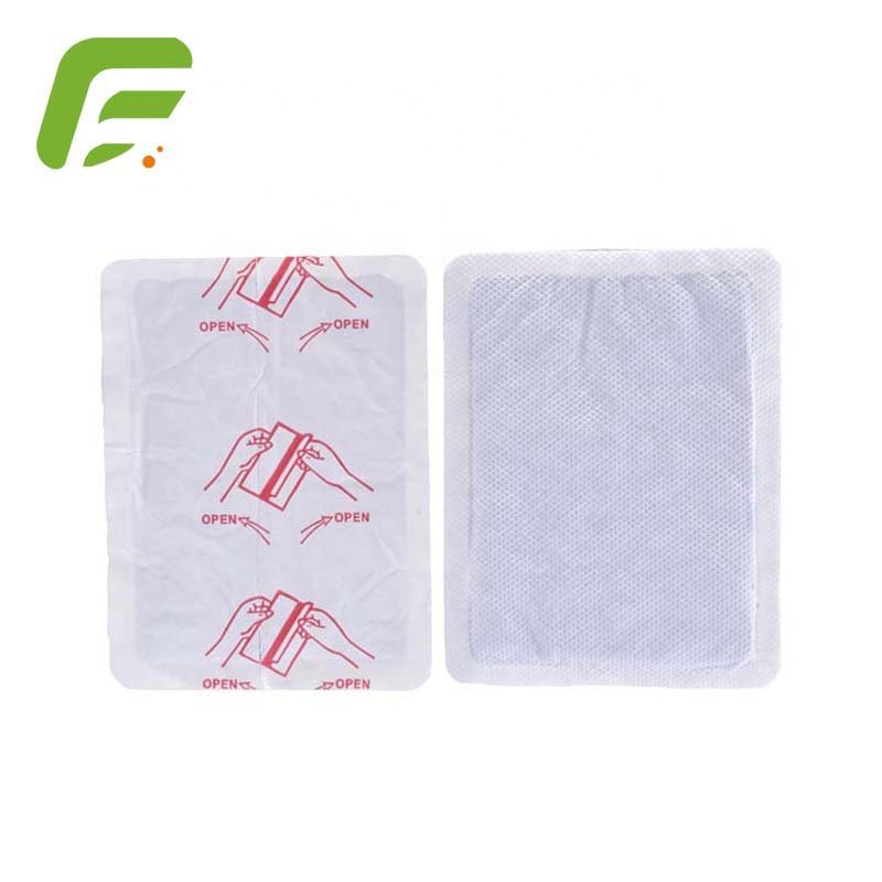 Iron powder activated carbon Instant Self heating body warmer patch disposable heat packs body warmer with Spunlace glue