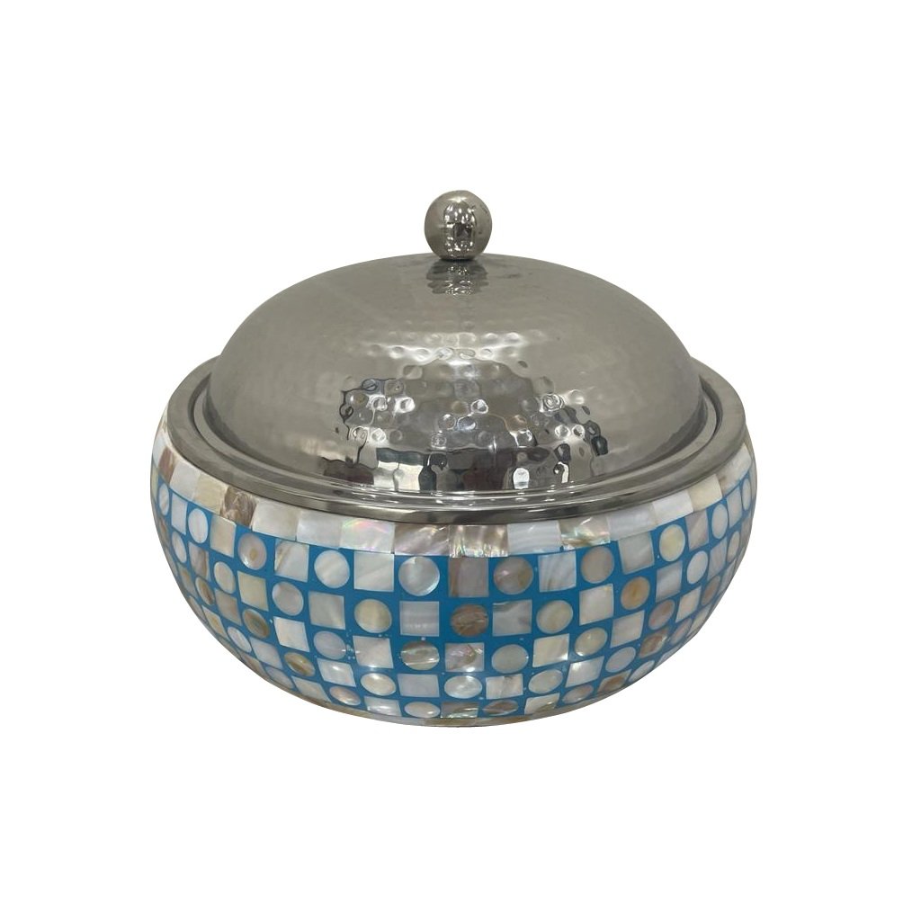 Black Powder Coated Finishing Insulated Casserole Serving Hot Pot Luxury Wedding Party Catering Usage Dinnerware Hot Pot