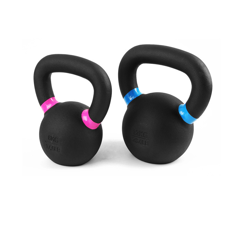 Hot selling 50lb Custom Logo Cast Iron Powder Coated Kettlebell