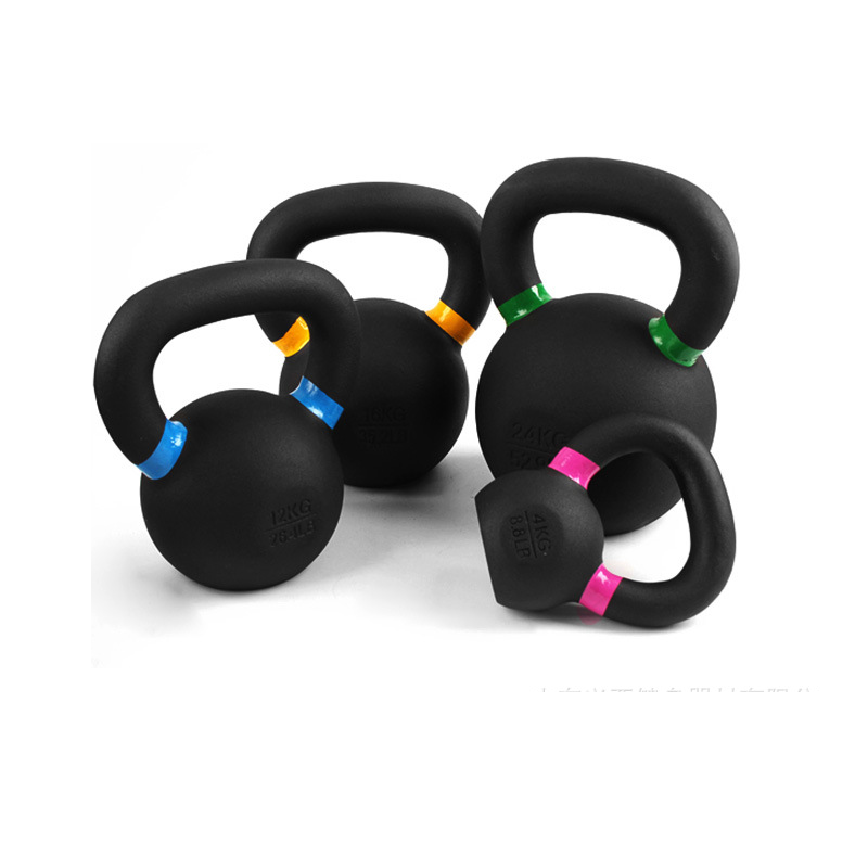 Hot selling 50lb Custom Logo Cast Iron Powder Coated Kettlebell