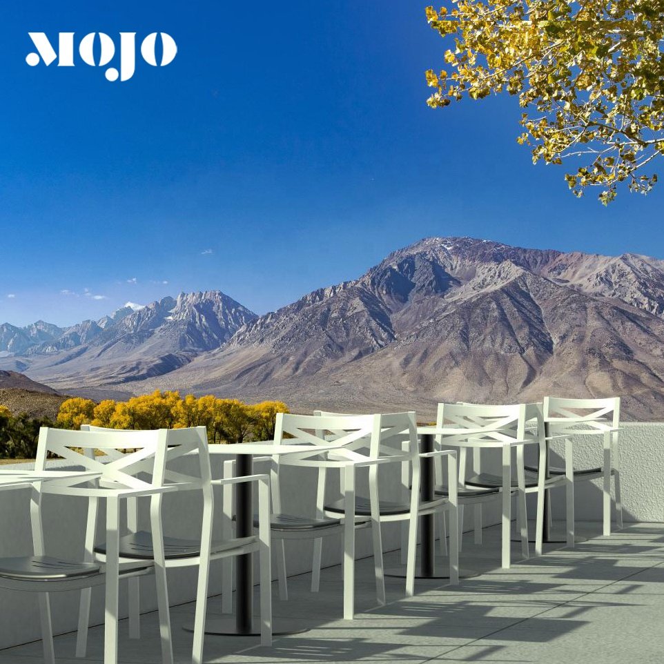 Outdoor restaurant ratan restaurant stackable chairs outdoor bistro leisure leisure cafe hotel iron post-modern dining chairs