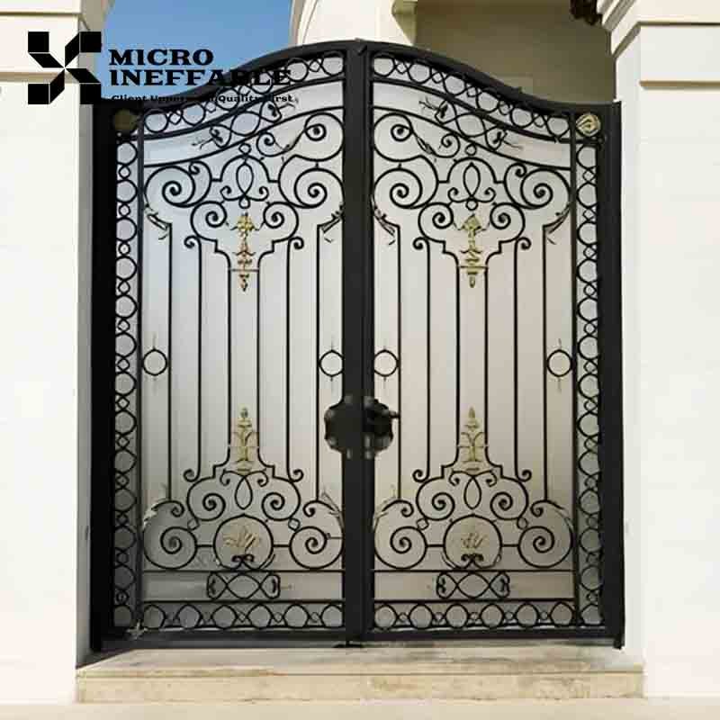 Top Level Quality Customized Main House Gate Design Paint Fencing Wrought Iron Driveway Gates Automatic Gate