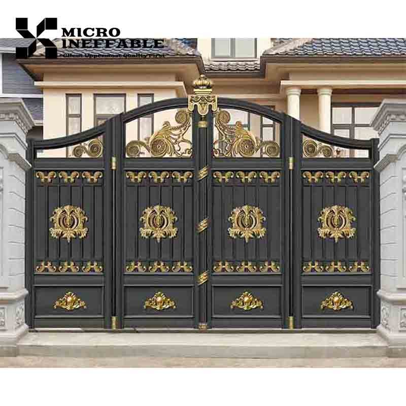 Top Level Quality Customized Main House Gate Design Paint Fencing Wrought Iron Driveway Gates Automatic Gate
