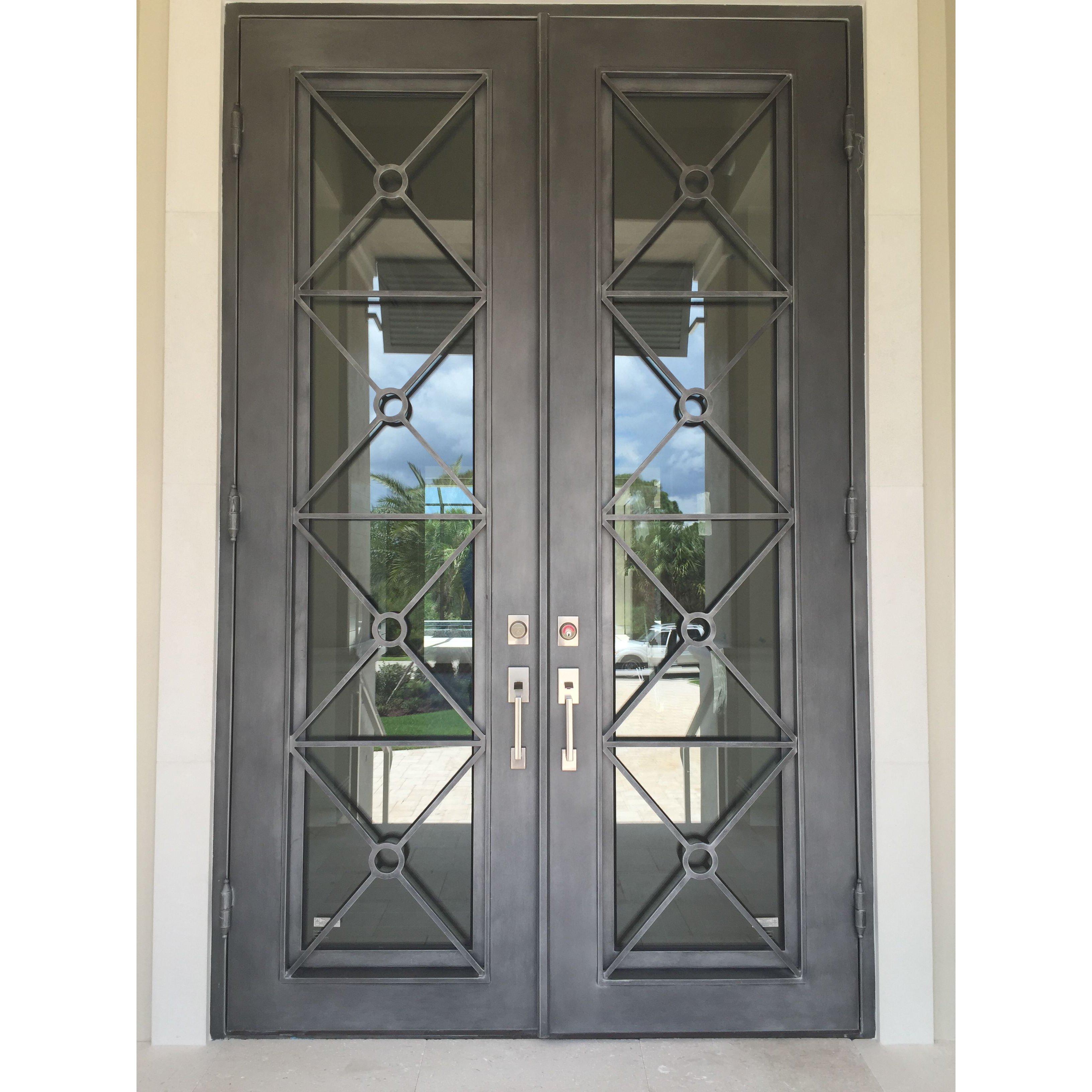 Wrought Iron Security Entry Door Designs For Home Front Exterior Steel Door For House