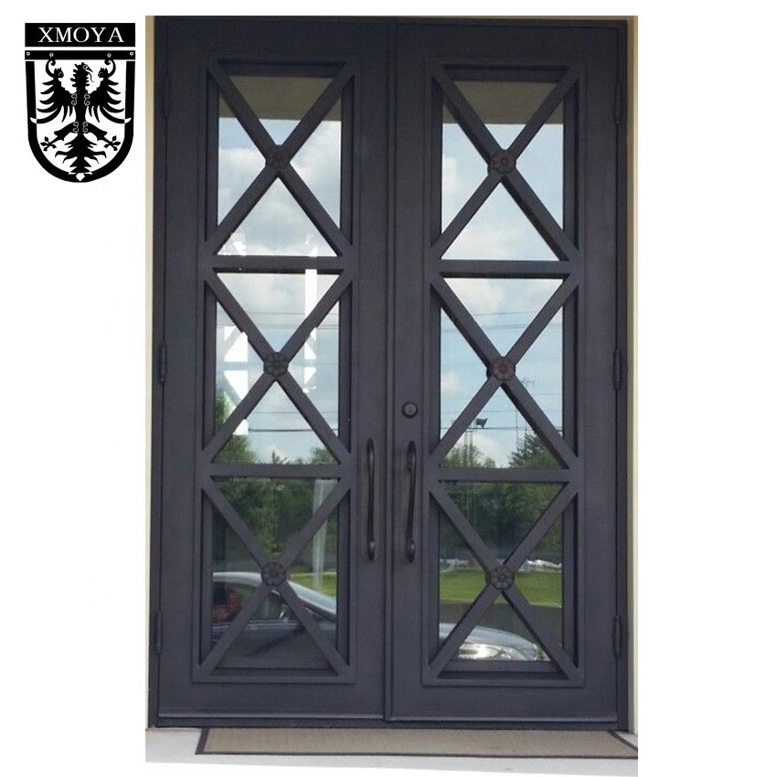 Wrought Iron Security Entry Door Designs For Home Front Exterior Steel Door For House