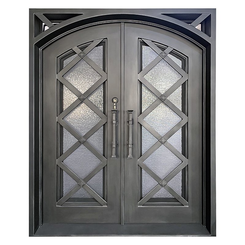 Wrought Iron Security Entry Door Designs For Home Front Exterior Steel Door For House