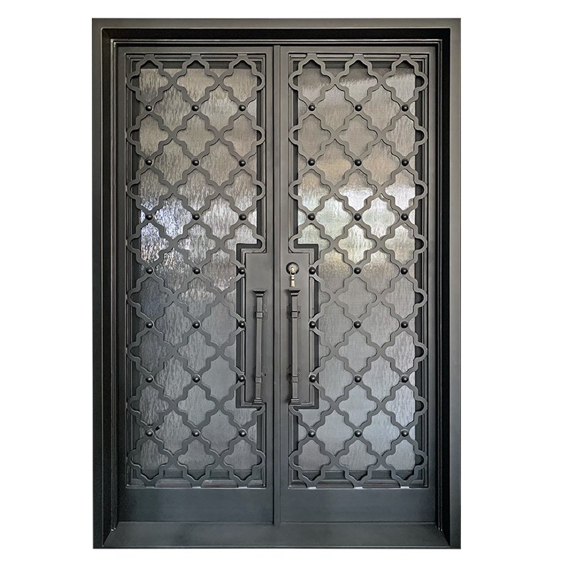 Wrought Iron Security Entry Door Designs For Home Front Exterior Steel Door For House