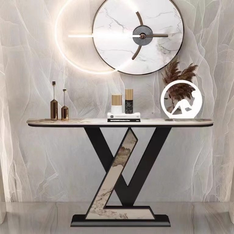 High Quality Gold Elegant Entrance Console Table Room Furniture Hallway Entrance Table