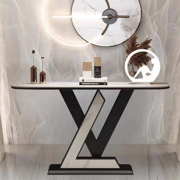 High Quality Gold Elegant Entrance Console Table Room Furniture Hallway Entrance Table