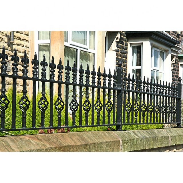 2024 New Wrought Iron Fence Design Metal Stair Railing Steel Fence Steel Picket Fencing