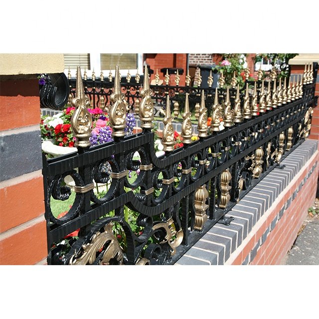 2024 New Wrought Iron Fence Design Metal Stair Railing Steel Fence Steel Picket Fencing