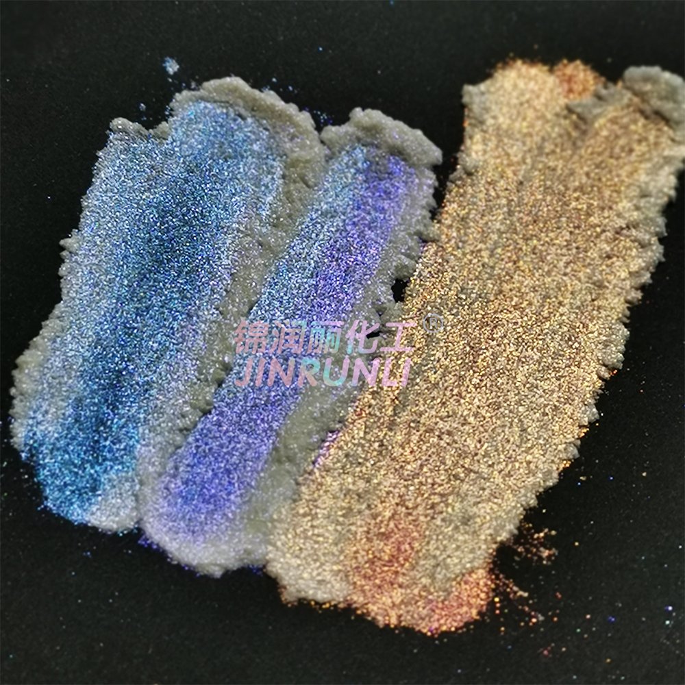 Borosilicate glass Iridescent blue/yellow silver shiny epoxy pearl white diamond pigment powder
