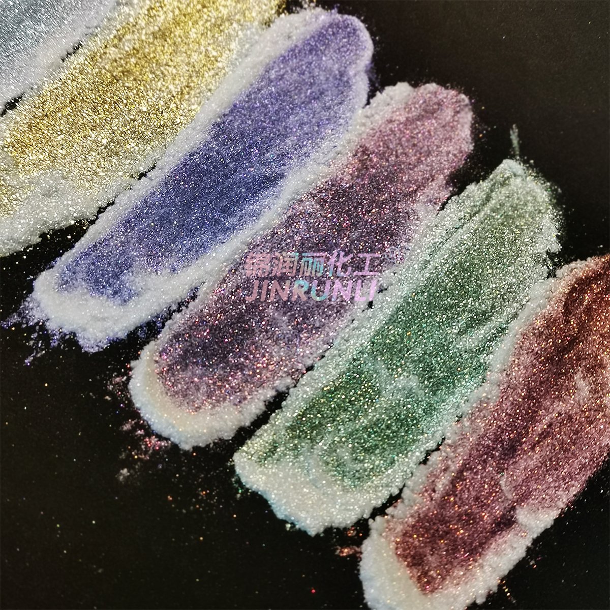Borosilicate glass Iridescent blue/yellow silver shiny epoxy pearl white diamond pigment powder