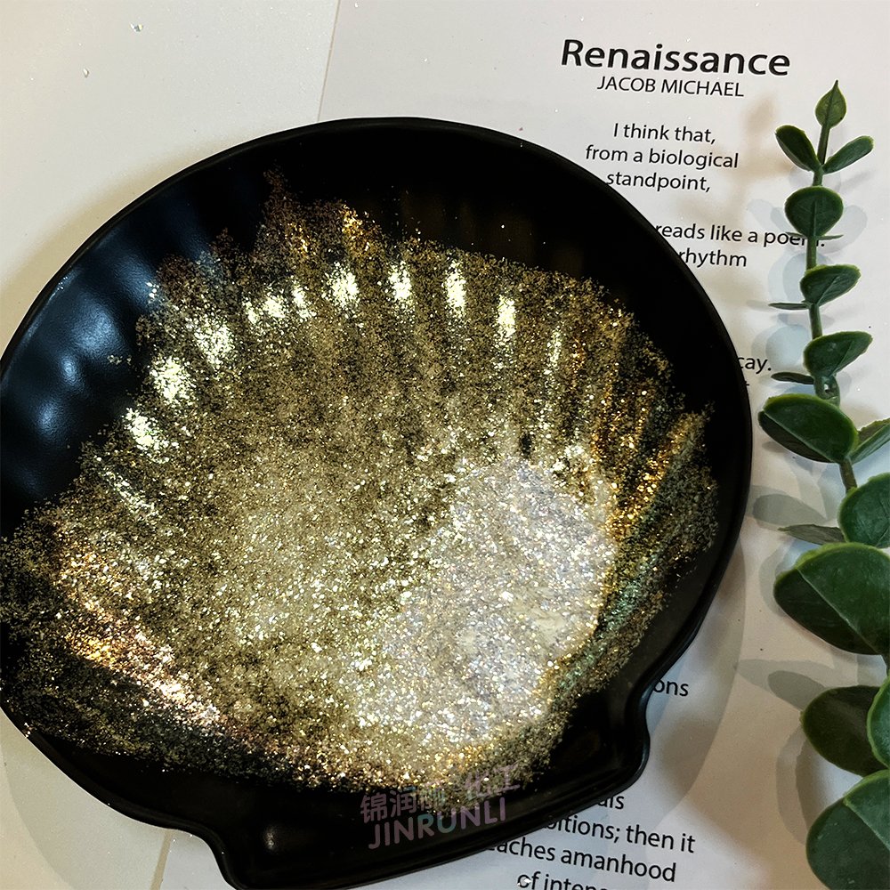 Borosilicate glass Iridescent blue/yellow silver shiny epoxy pearl white diamond pigment powder