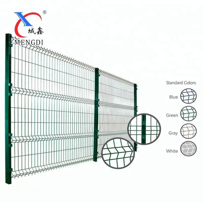 Superior Quality Welded Wire Mesh Fence PVC Powder Curvy Triangle Wire Mesh Fence Used By Municipal Greenfield