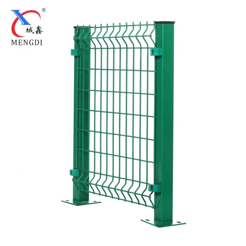 Superior Quality Welded Wire Mesh Fence PVC Powder Curvy Triangle Wire Mesh Fence Used By Municipal Greenfield