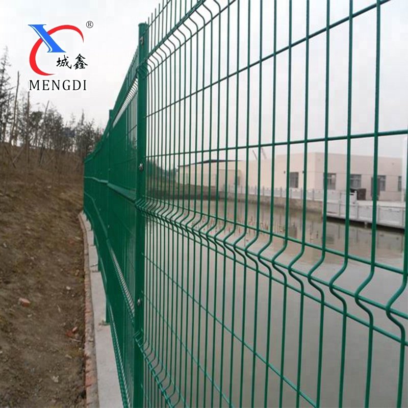 Superior Quality Welded Wire Mesh Fence PVC Powder Curvy Triangle Wire Mesh Fence Used By Municipal Greenfield