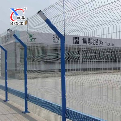 Superior Quality Welded Wire Mesh Fence PVC Powder Curvy Triangle Wire Mesh Fence Used By Municipal Greenfield