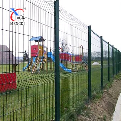 Superior Quality Welded Wire Mesh Fence PVC Powder Curvy Triangle Wire Mesh Fence Used By Municipal Greenfield